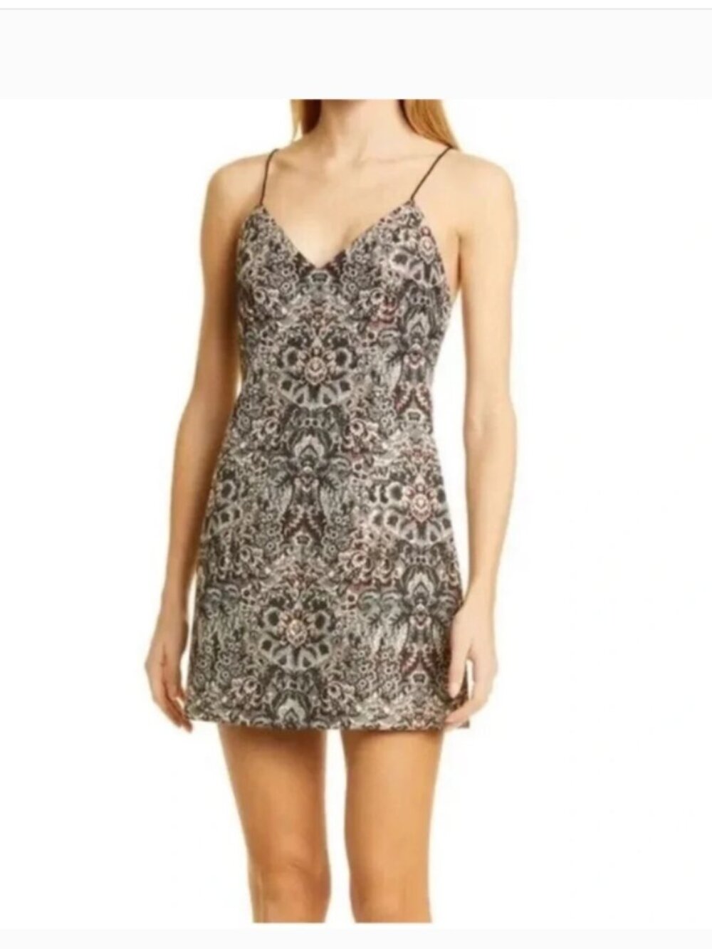 Alice and Olivia Tayla Structured Lantern Mini Dress Size 4